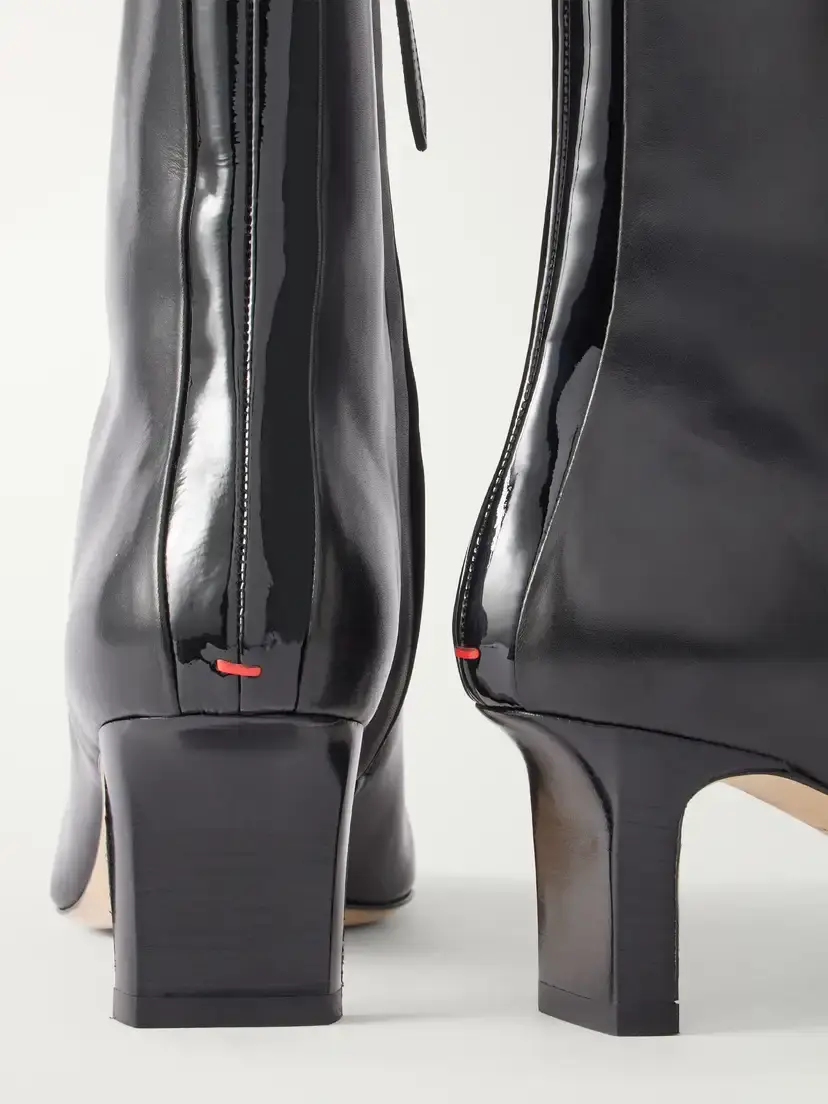 aeyde Billie Stripe 55 Patent-trimmed Leather Ankle Boots | Thumbnail 5
