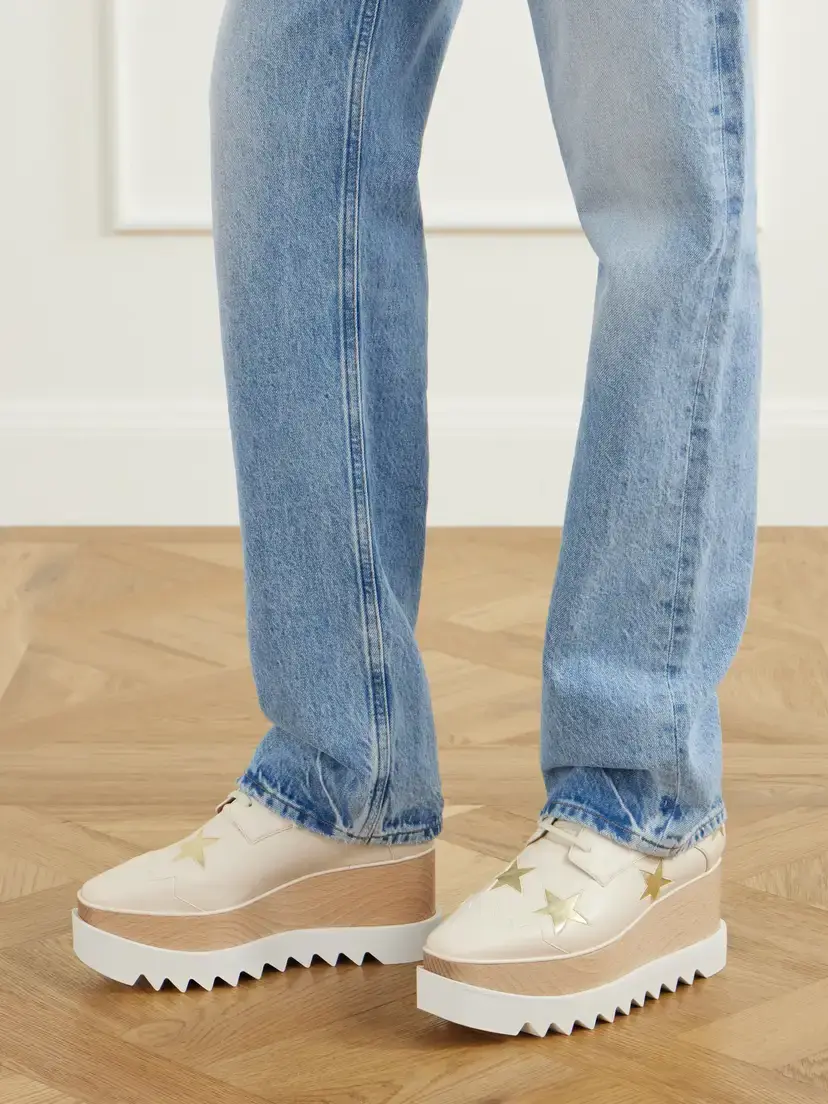 Stella McCartney Elyse Wood-trimmed Vegetarian Material Platform Brogues | Thumbnail 2 Stella McCartney Elyse Wood-trimmed Vegetarian Material Platform Brogues | Thumbnail 2