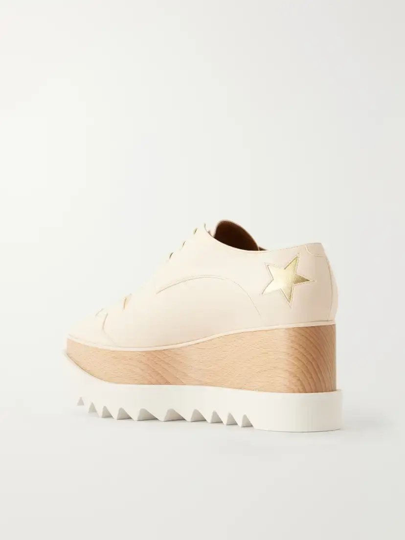 Stella McCartney Elyse Wood-trimmed Vegetarian Material Platform Brogues | Thumbnail 3 Stella McCartney Elyse Wood-trimmed Vegetarian Material Platform Brogues | Thumbnail 3