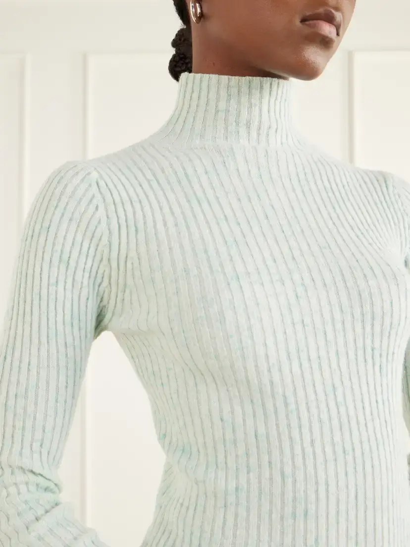 Auralee Ribbed Cashmere Turtleneck Sweater | Thumbnail 5 Auralee Ribbed Cashmere Turtleneck Sweater | Thumbnail 5