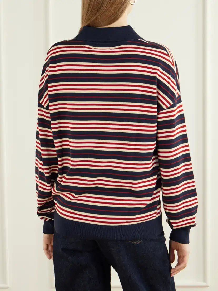 Faithfull Harlow Striped Knitted Polo Shirt | Thumbnail 4 Faithfull Harlow Striped Knitted Polo Shirt | Thumbnail 4