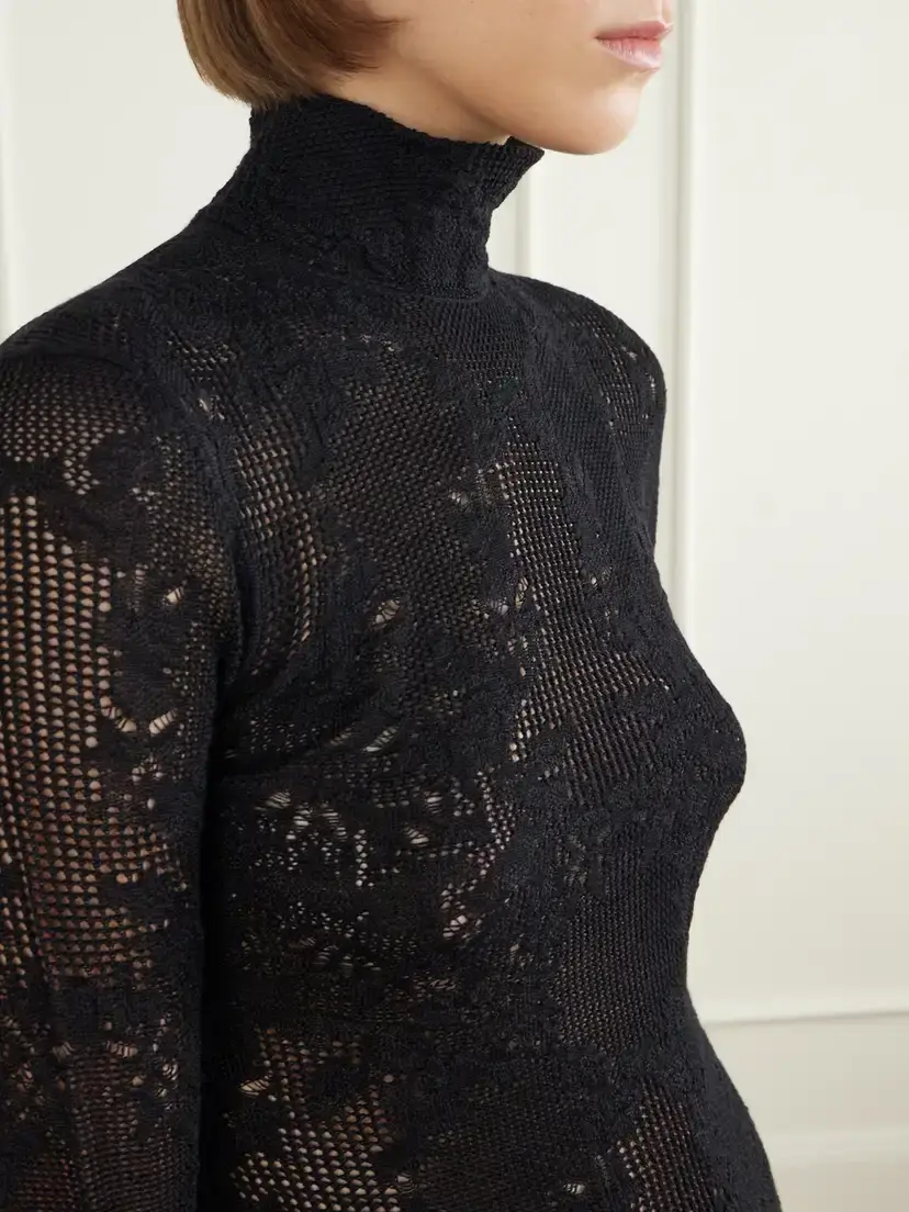 Gabriela Hearst Waite Crocheted Silk And Wool-blend Top - Black | Thumbnail 5 Gabriela Hearst Waite Crocheted Silk And Wool-blend Top - Black | Thumbnail 5