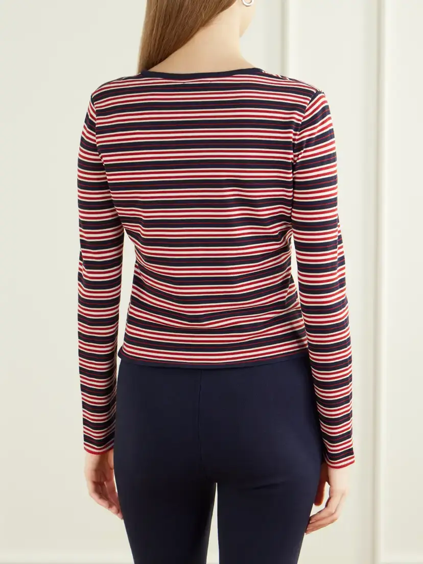 Faithfull Doris Striped Cotton-blend Cardigan | Thumbnail 3 Faithfull Doris Striped Cotton-blend Cardigan | Thumbnail 3