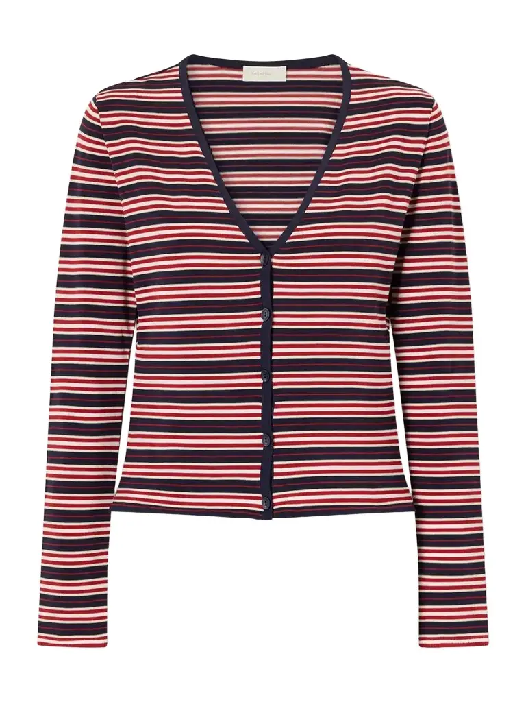 Faithfull Doris Striped Cotton-blend Cardigan | Image 1 Faithfull Doris Striped Cotton-blend Cardigan | Image 1