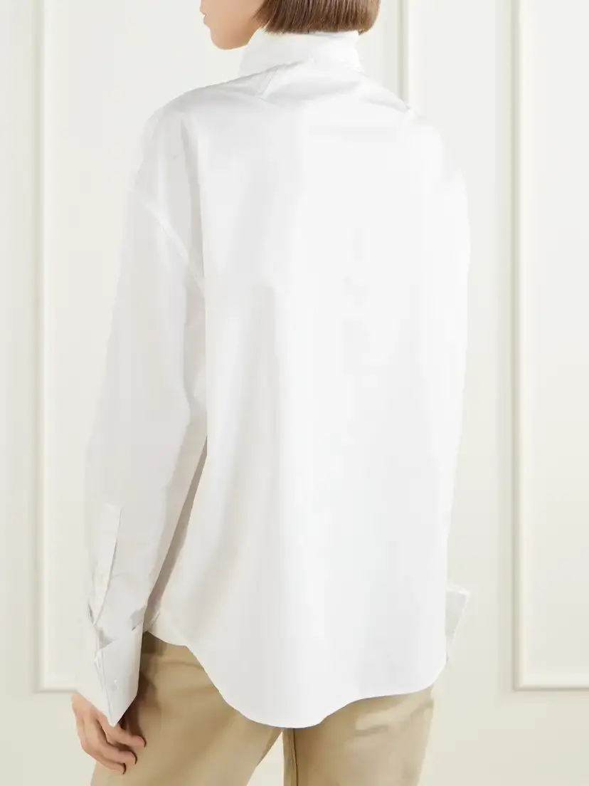 Marni Scarf-detailed Cotton-poplin Shirt | Thumbnail 4 Marni Scarf-detailed Cotton-poplin Shirt | Thumbnail 4