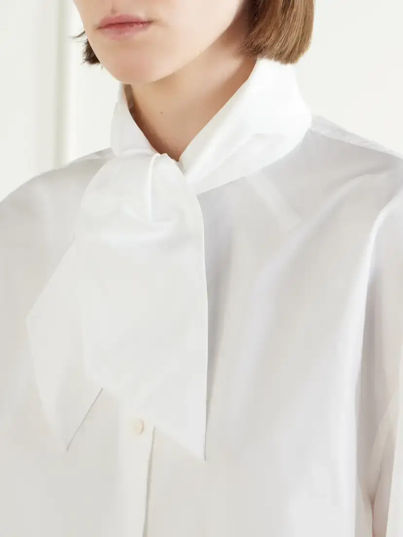 Marni Scarf-detailed Cotton-poplin Shirt | Thumbnail 5 Marni Scarf-detailed Cotton-poplin Shirt | Thumbnail 5