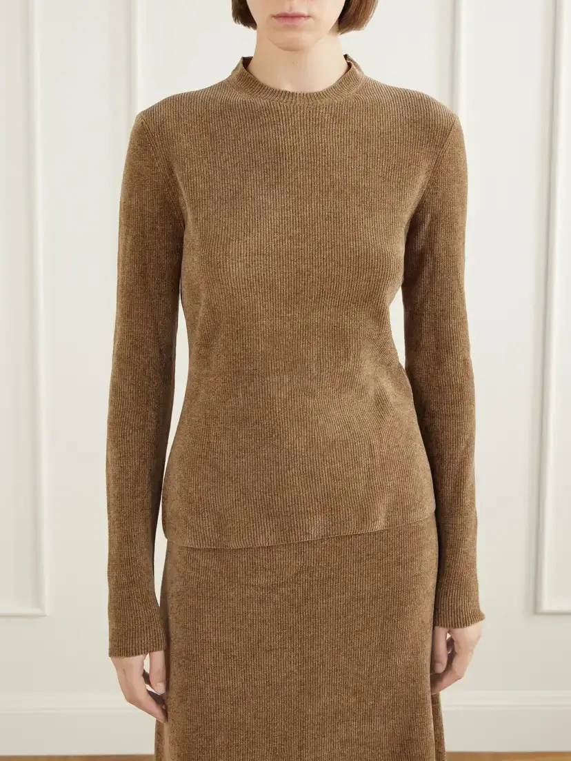 Gabriela Hearst Ribbed Silk Sweater | Thumbnail 3