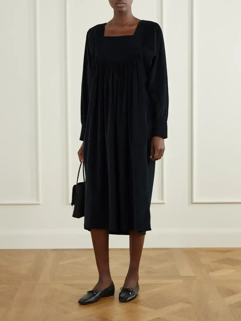 Thierry Colson Tatiana Cotton And Wool-blend Corduroy Midi Dress | Thumbnail 2 Thierry Colson Tatiana Cotton And Wool-blend Corduroy Midi Dress | Thumbnail 2