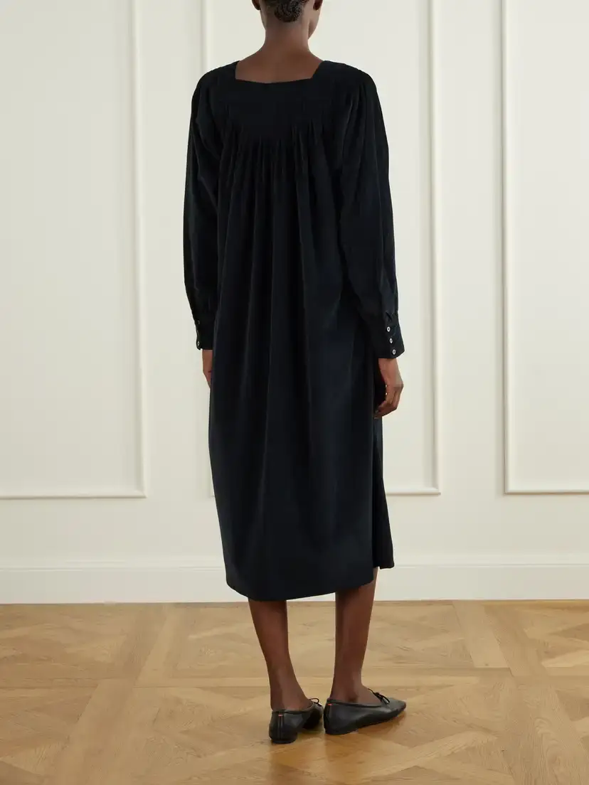 Thierry Colson Tatiana Cotton And Wool-blend Corduroy Midi Dress | Thumbnail 3 Thierry Colson Tatiana Cotton And Wool-blend Corduroy Midi Dress | Thumbnail 3