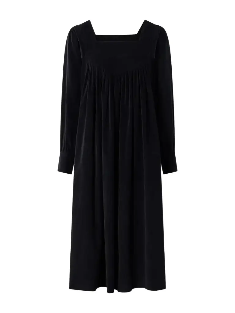 Thierry Colson Tatiana Cotton And Wool-blend Corduroy Midi Dress