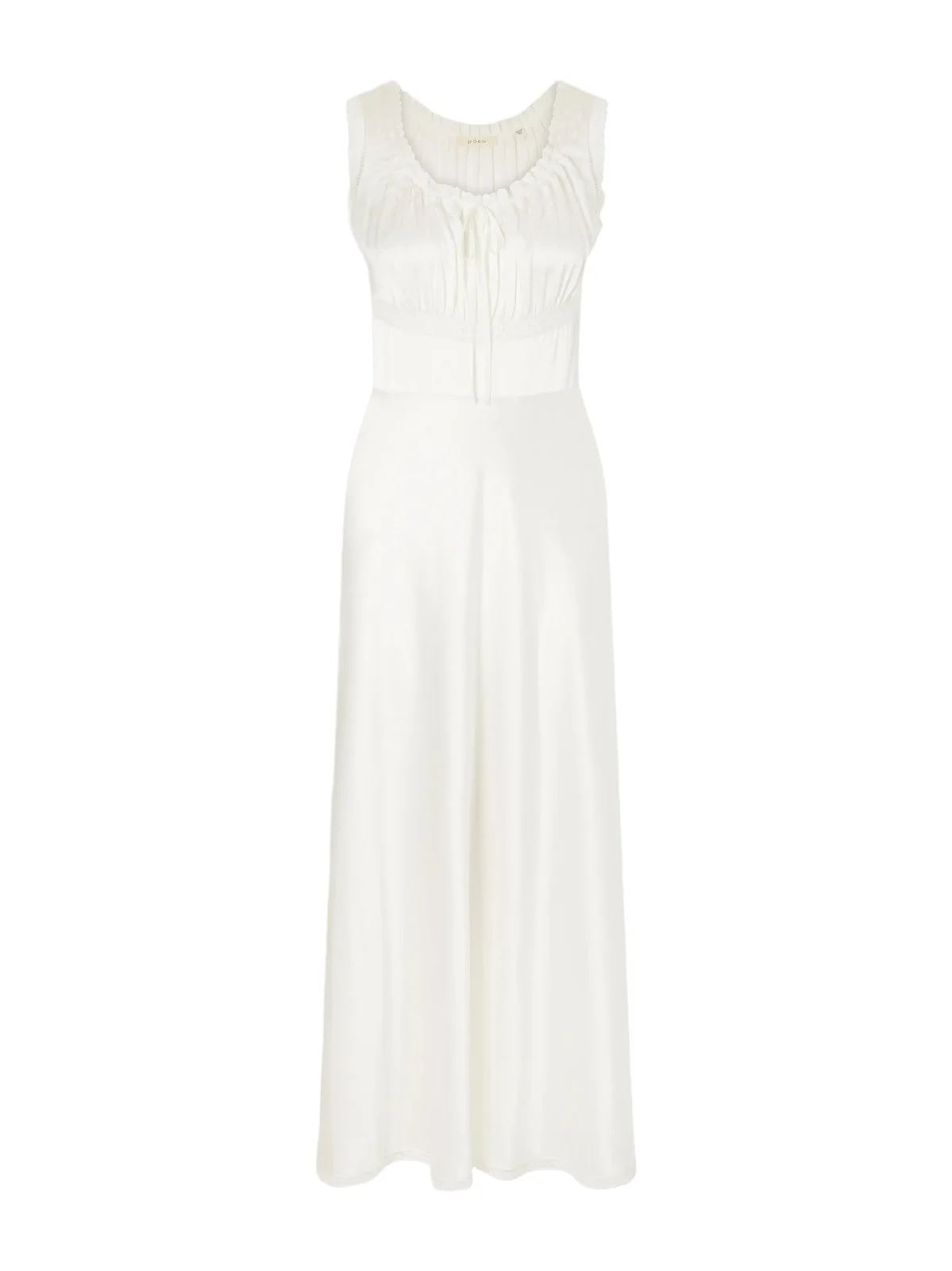 Adalie Lace-trimmed Gathered Silk-satin Midi Dress Adalie Lace-trimmed Gathered Silk-satin Midi Dress