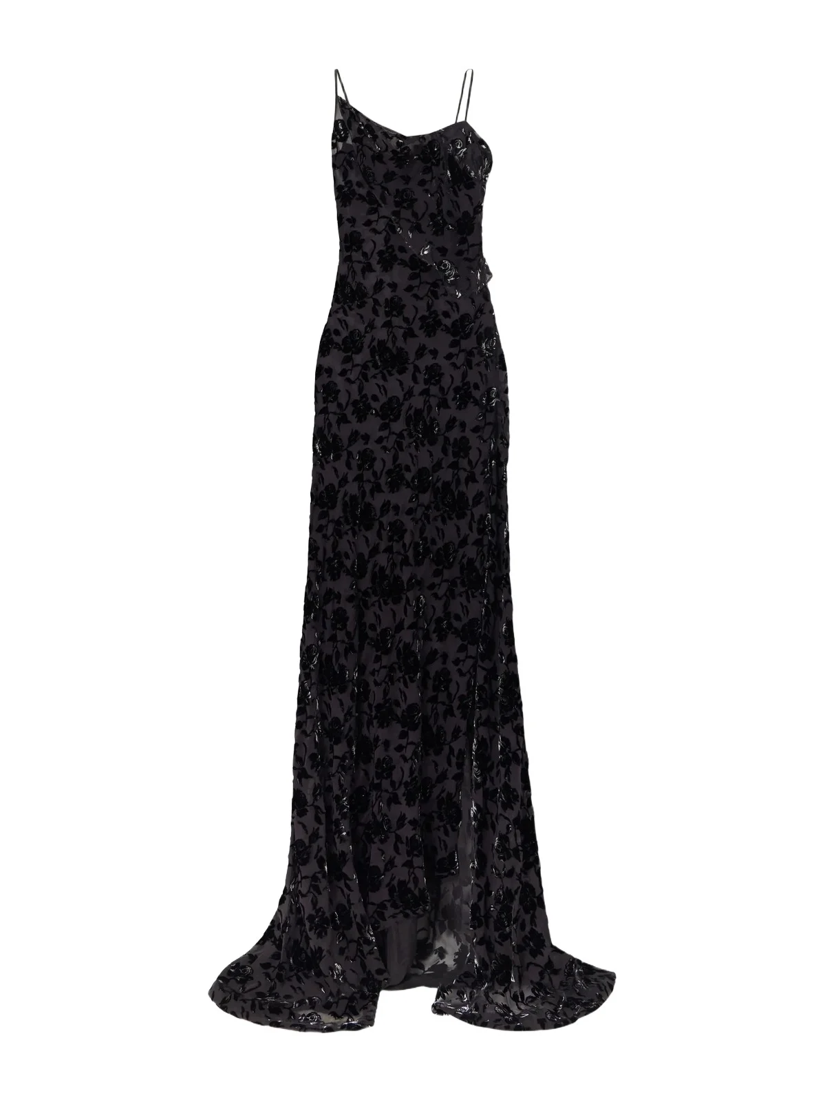 Aaricia Asymmetric Velvet-devoré Tulle Maxi Dress Aaricia Asymmetric Velvet-devoré Tulle Maxi Dress
