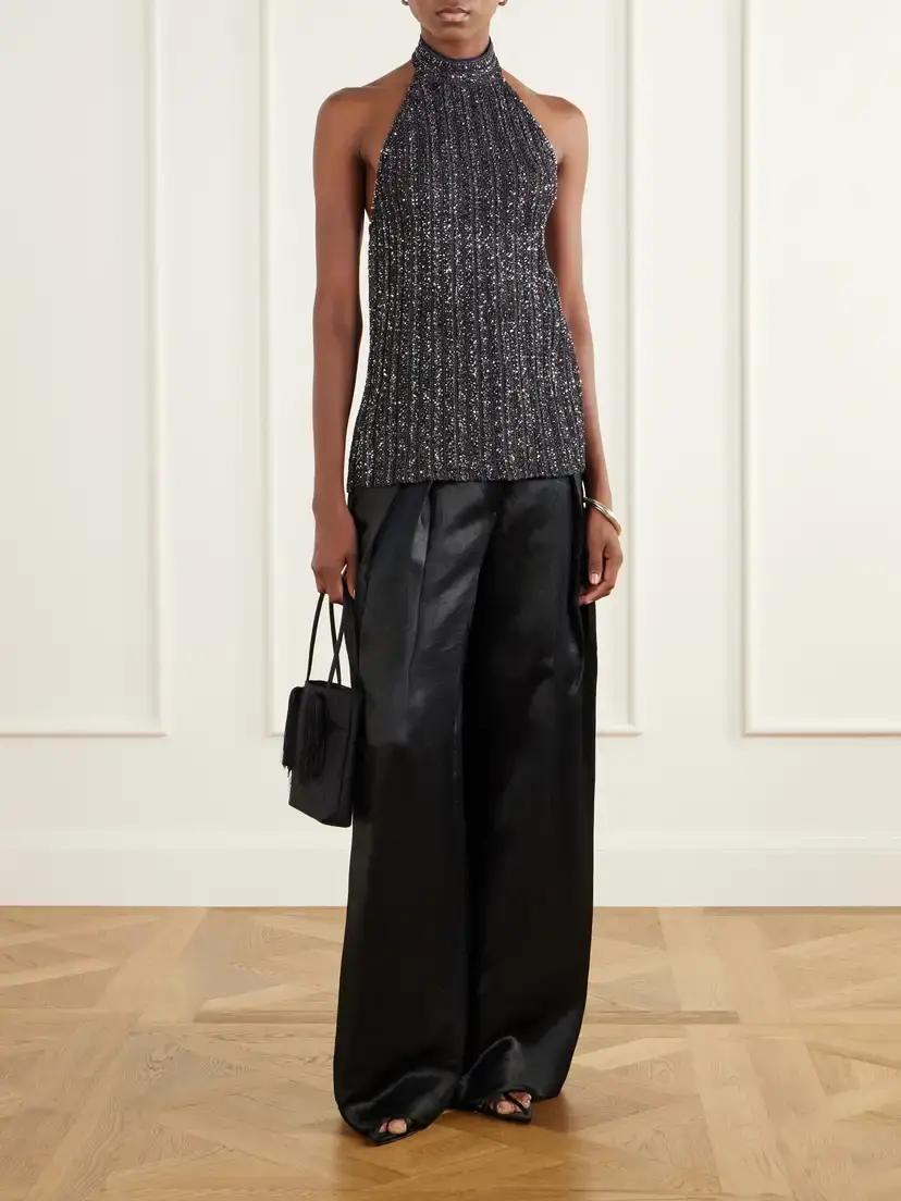 Missoni Sequin-embellished Striped Metallic Crochet-knit Halterneck Top | Thumbnail 2 Missoni Sequin-embellished Striped Metallic Crochet-knit Halterneck Top | Thumbnail 2