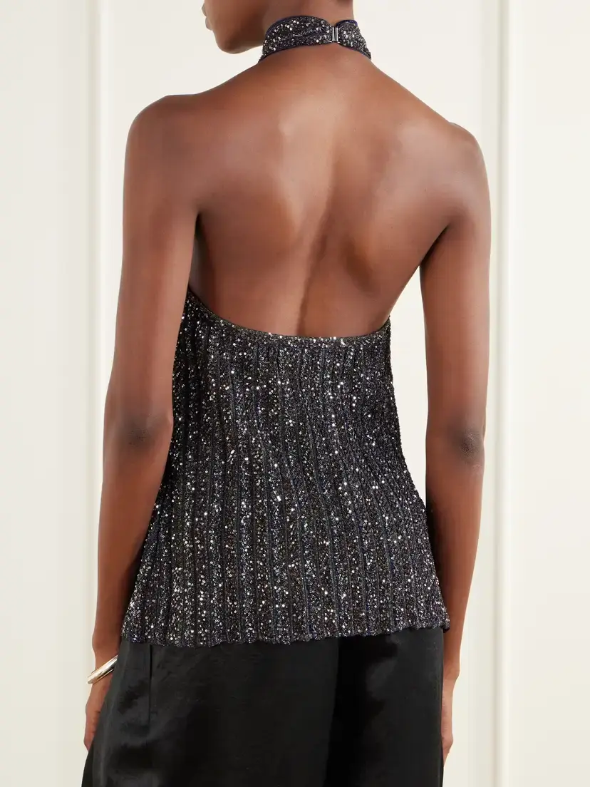 Missoni Sequin-embellished Striped Metallic Crochet-knit Halterneck Top | Thumbnail 3 Missoni Sequin-embellished Striped Metallic Crochet-knit Halterneck Top | Thumbnail 3