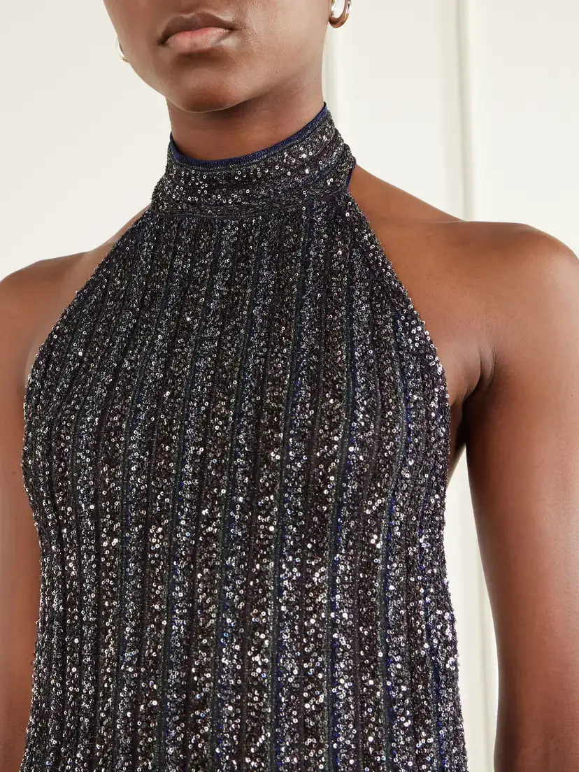 Missoni Sequin-embellished Striped Metallic Crochet-knit Halterneck Top | Thumbnail 4 Missoni Sequin-embellished Striped Metallic Crochet-knit Halterneck Top | Thumbnail 4