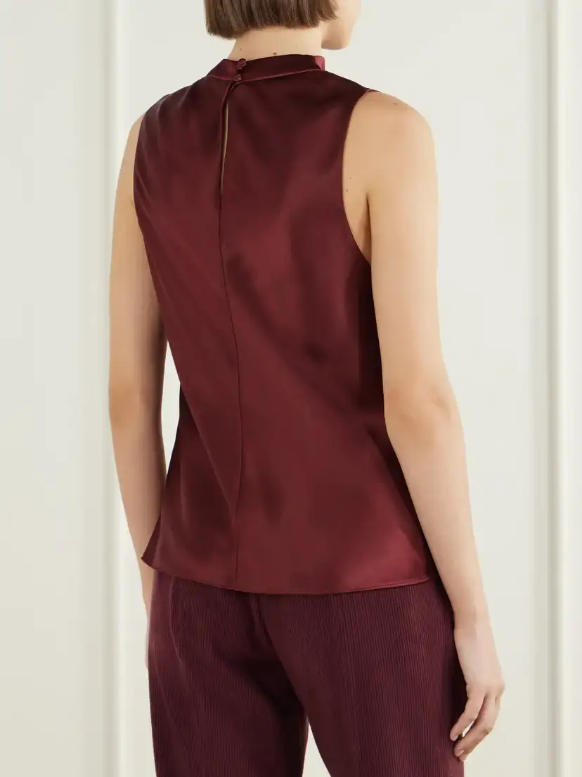 Gabriela Hearst Melina Draped Silk-satin Blouse | Thumbnail 4