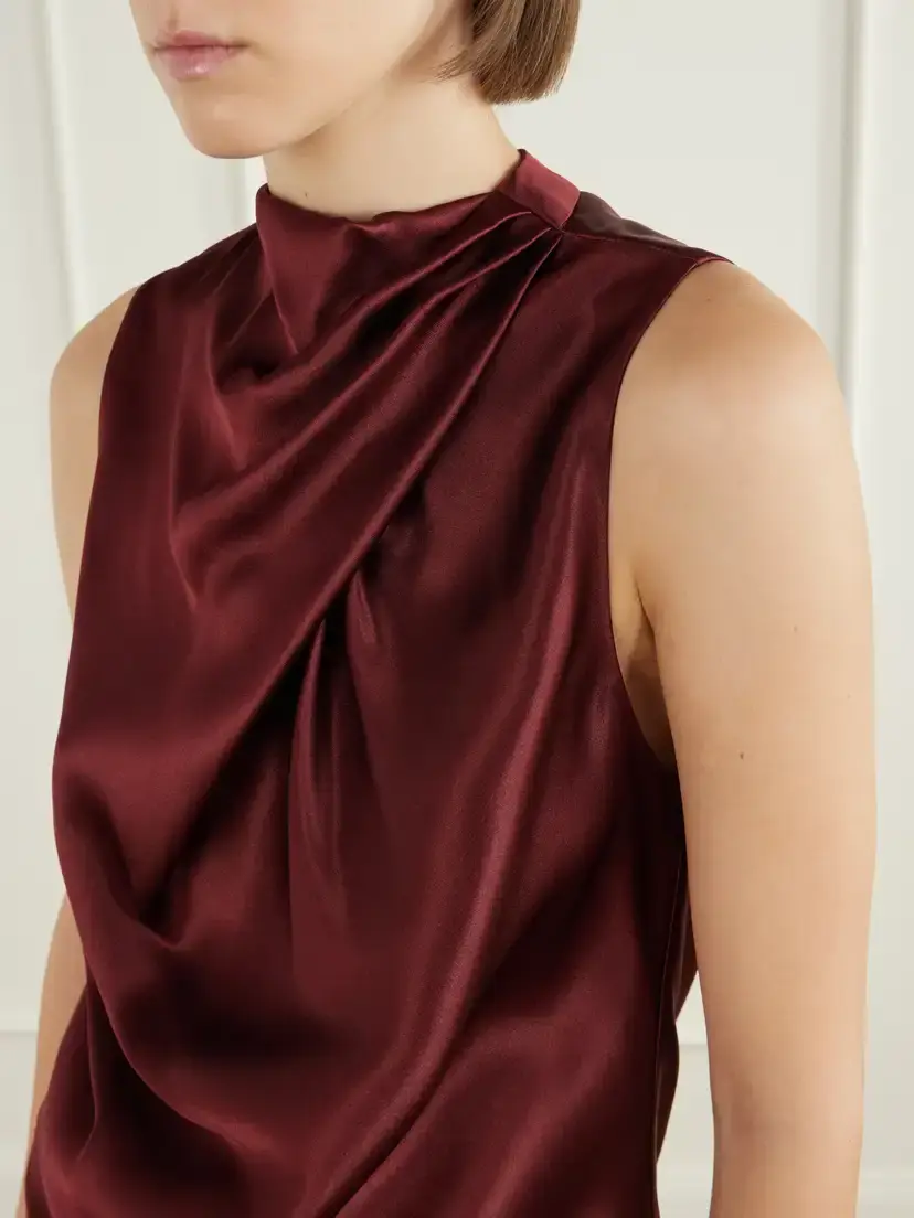 Gabriela Hearst Melina Draped Silk-satin Blouse | Thumbnail 5