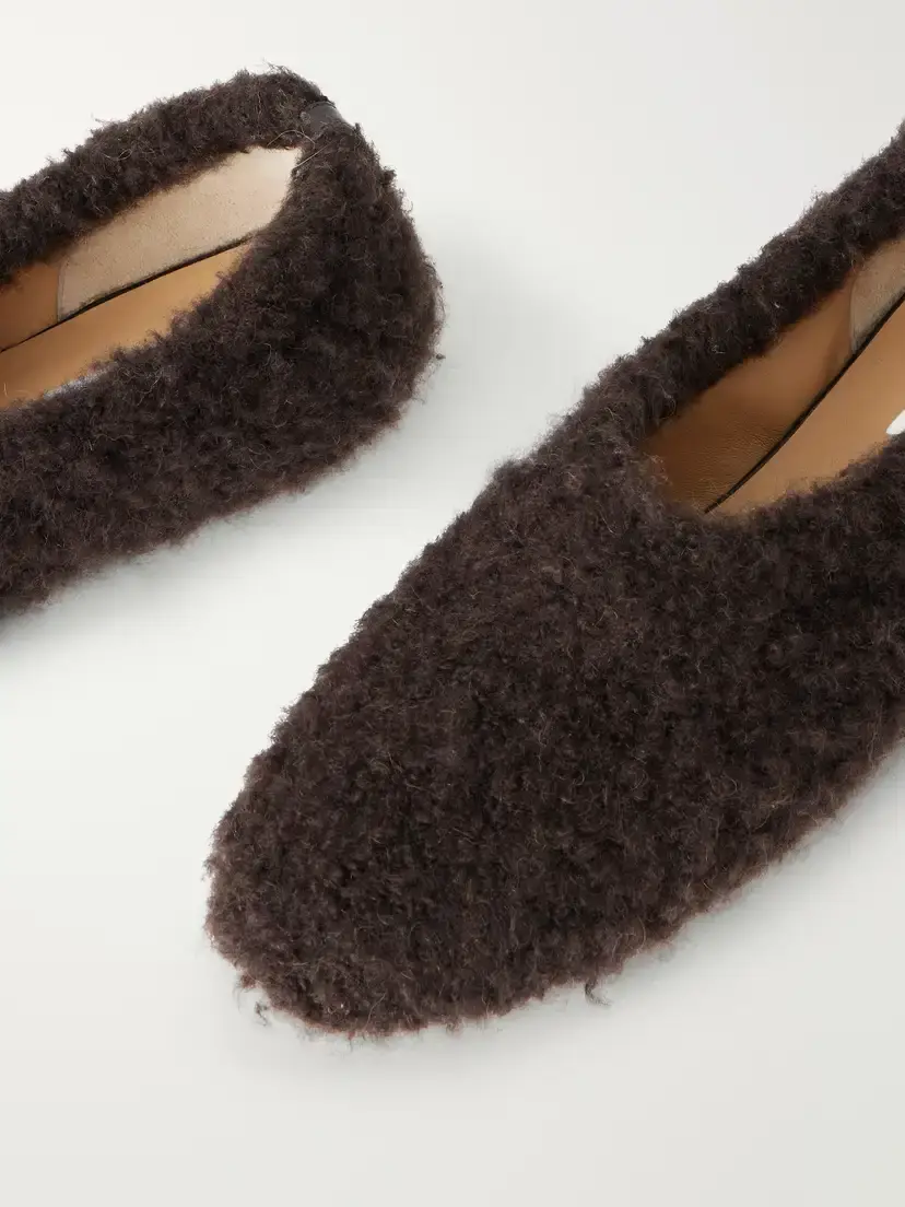 Gabriela Hearst Emperor Leather-trimmed Plush Ballet Flats | Thumbnail 5 Gabriela Hearst Emperor Leather-trimmed Plush Ballet Flats | Thumbnail 5