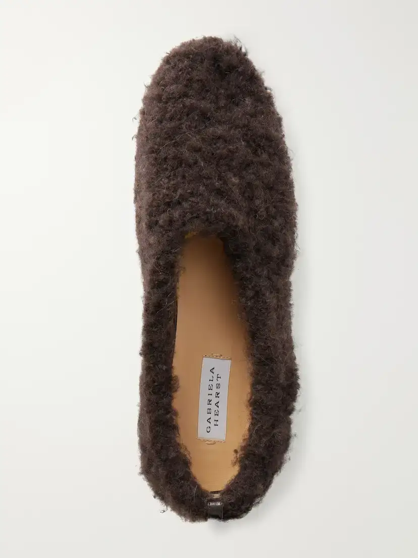 Gabriela Hearst Emperor Leather-trimmed Plush Ballet Flats | Thumbnail 6 Gabriela Hearst Emperor Leather-trimmed Plush Ballet Flats | Thumbnail 6