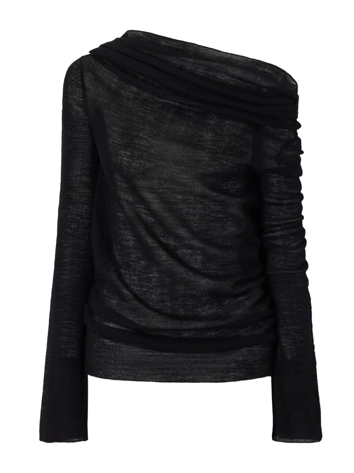 Ann Demeulemeester Tizziana Off-the-shoulder Wool Blouse