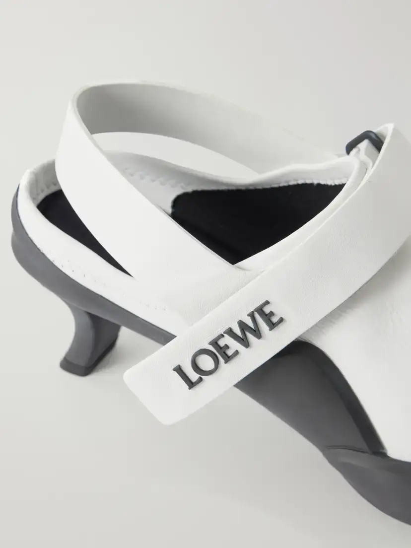 Loewe Dive 45 Logo-detailed Rubber-trimmed Leather Slingback Pumps | Thumbnail 5 Loewe Dive 45 Logo-detailed Rubber-trimmed Leather Slingback Pumps | Thumbnail 5