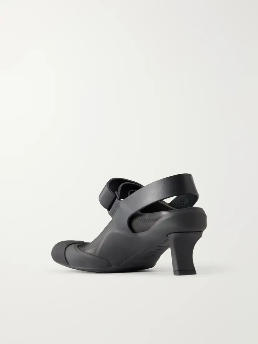 Loewe Dive 45 Logo-detailed Rubber-trimmed Leather Slingback Pumps | Thumbnail 3 Loewe Dive 45 Logo-detailed Rubber-trimmed Leather Slingback Pumps | Thumbnail 3