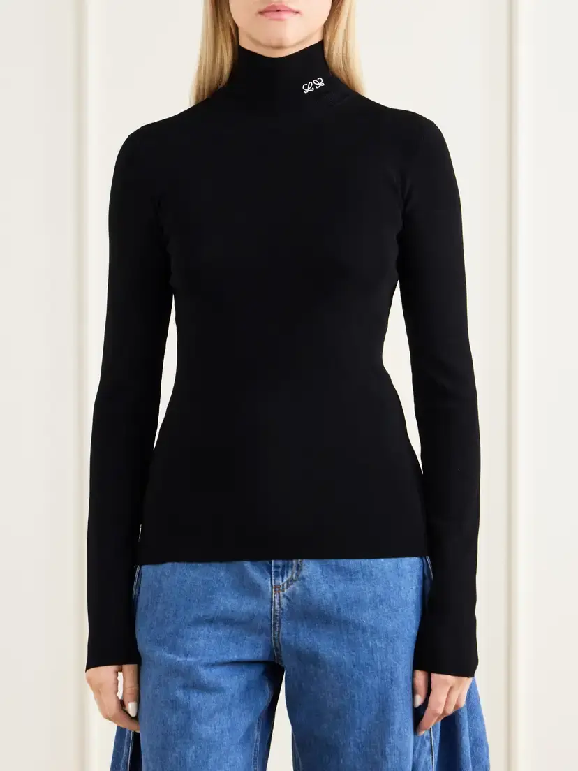 Loewe Logo-embroidered Ribbed T-shirt | Thumbnail 3 Loewe Logo-embroidered Ribbed T-shirt | Thumbnail 3