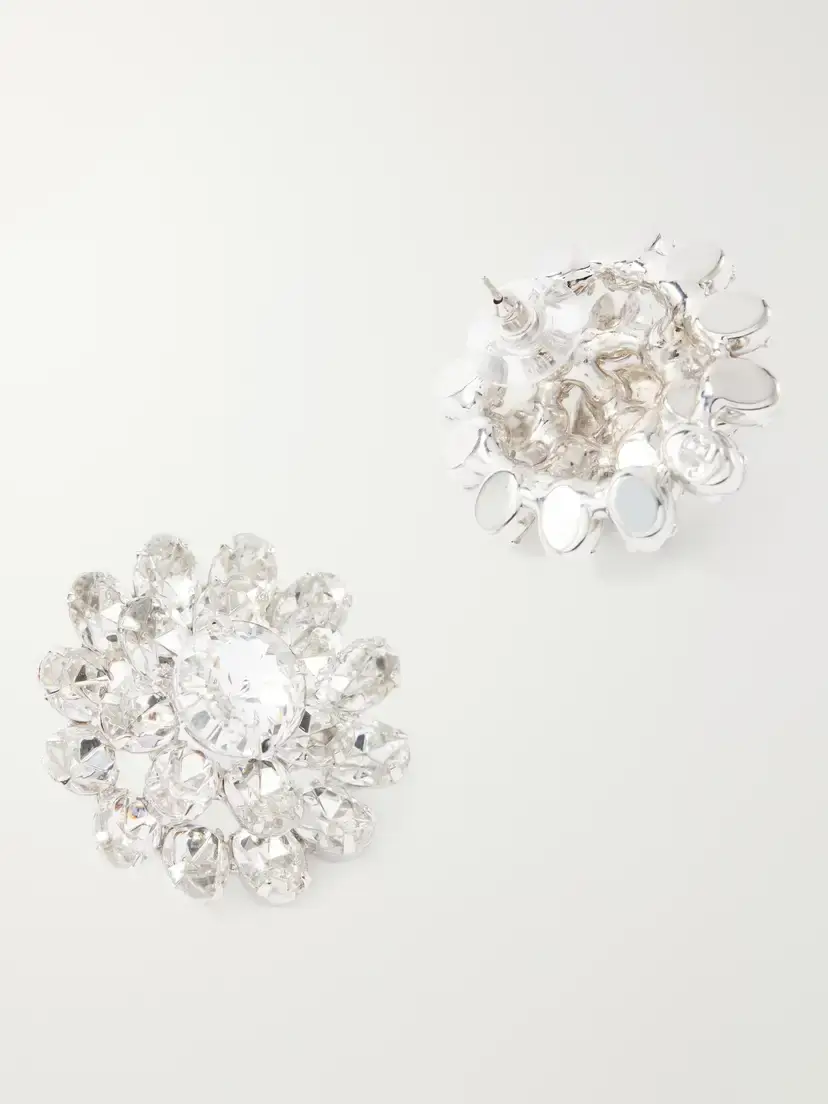 Jennifer Behr Neve Crystal-embellished Silver-tone Earrings | Thumbnail 3