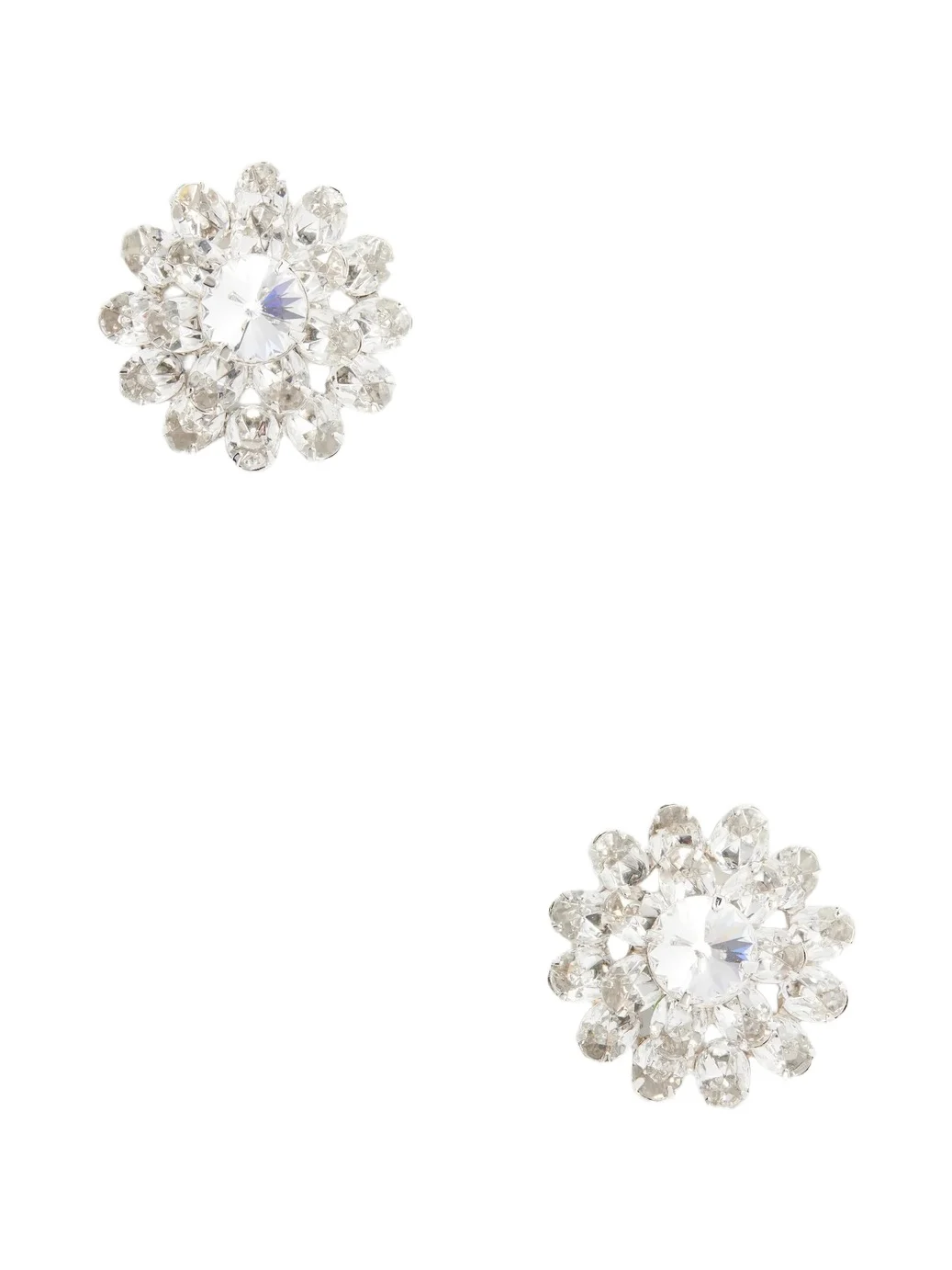 Neve Crystal-embellished Silver-tone Earrings Neve Crystal-embellished Silver-tone Earrings