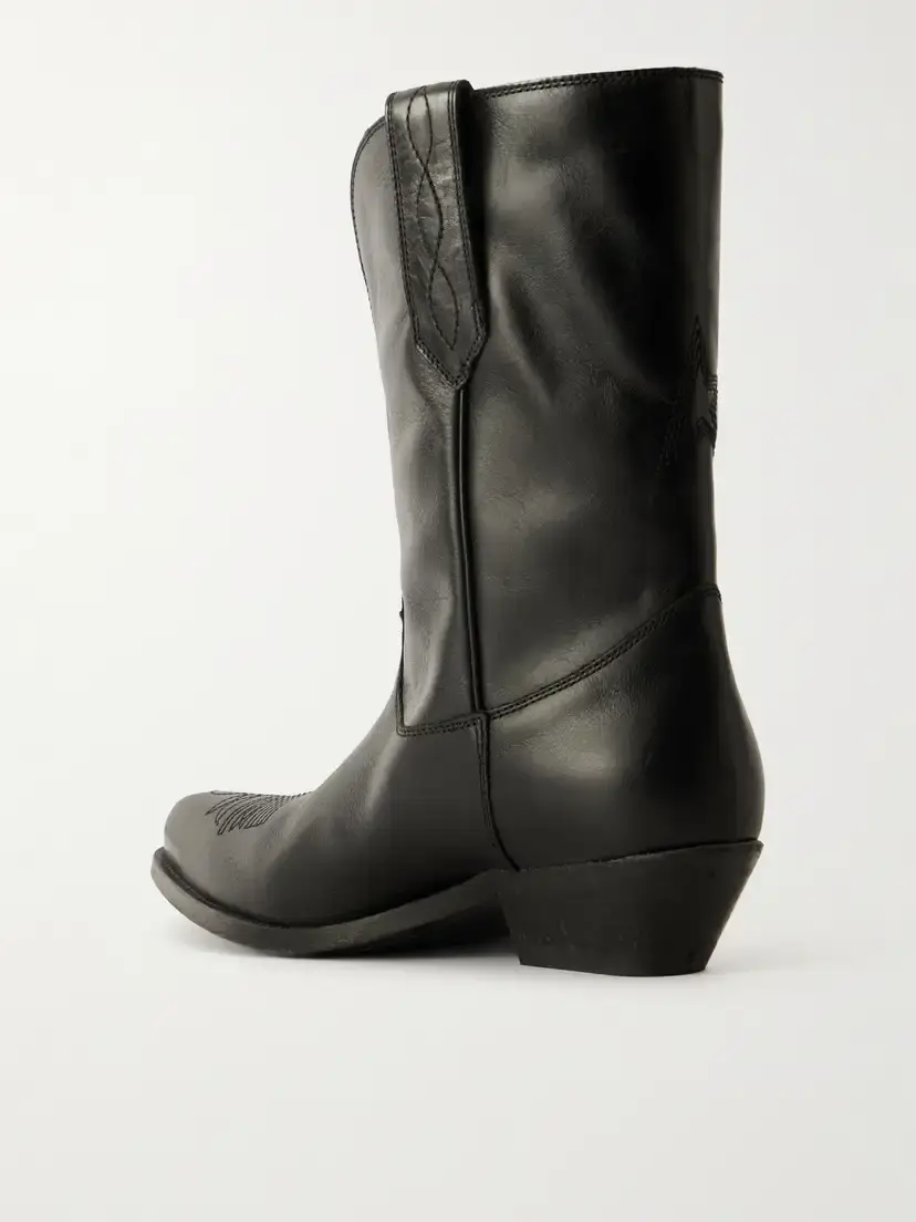 Golden Goose Wish Star Embroidered Leather Ankle Boots | Thumbnail 3