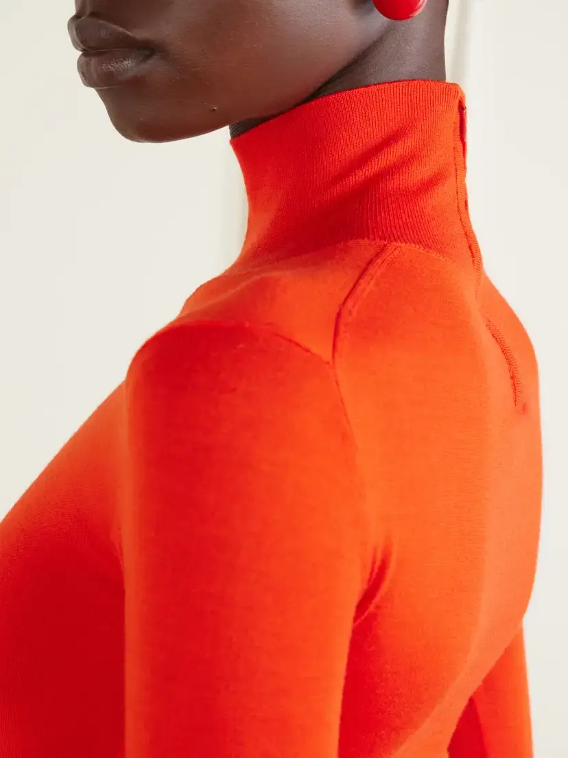 Carolina Herrera Wool And Silk-blend Turtleneck Sweater | Thumbnail 5 Carolina Herrera Wool And Silk-blend Turtleneck Sweater | Thumbnail 5