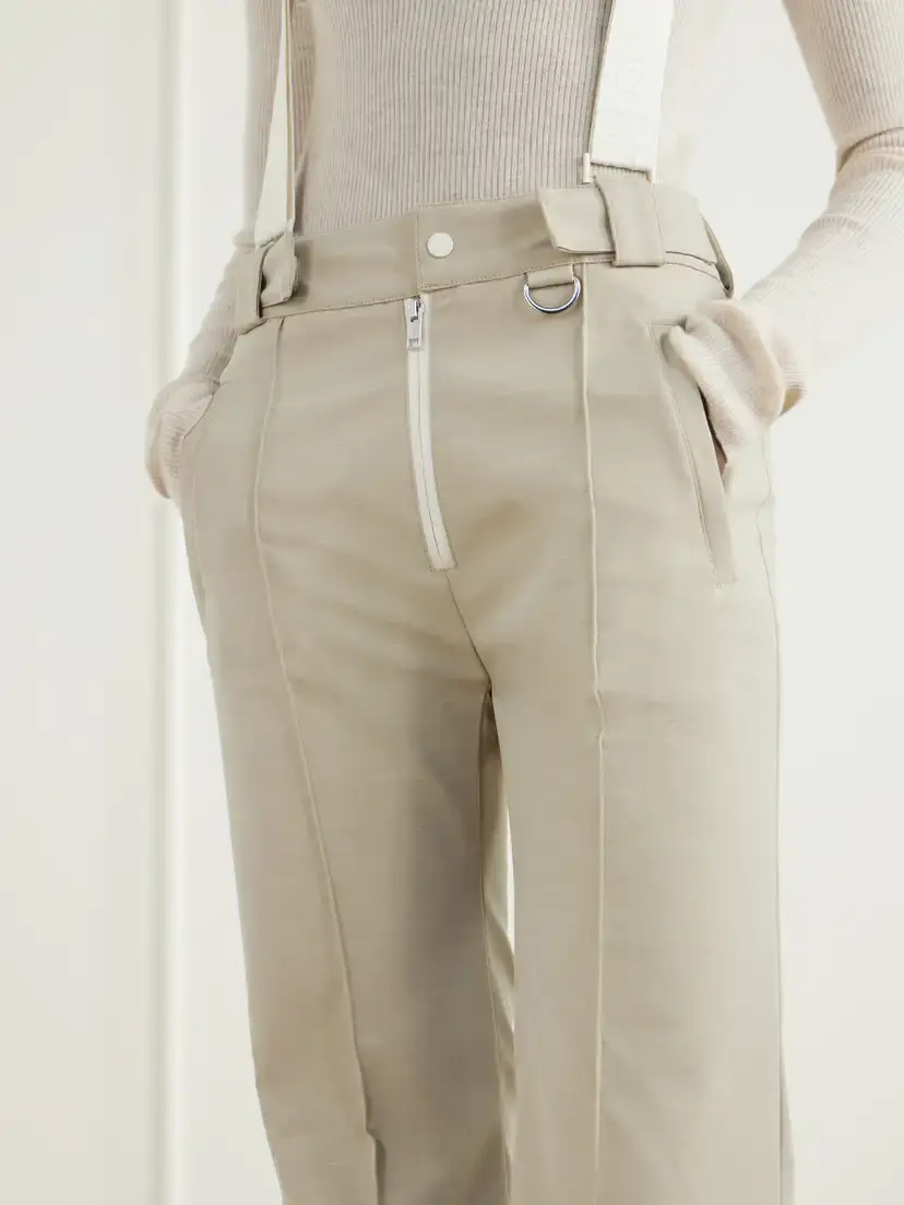 Yves Salomon Suspender Pintucked Shell Flared Ski Pants | Thumbnail 4 Yves Salomon Suspender Pintucked Shell Flared Ski Pants | Thumbnail 4