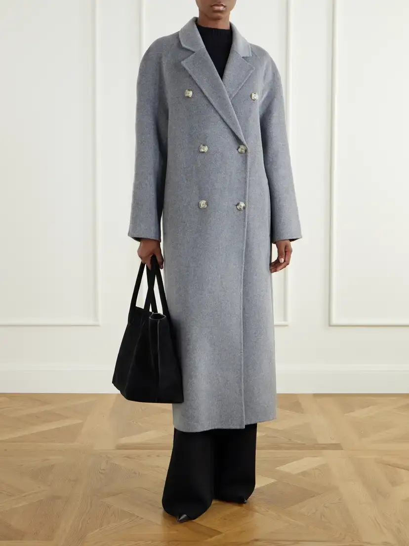 Loulou de Saison Irvin Double-breasted Wool And Cashmere-blend Coat - Gray | Thumbnail 2 Loulou de Saison Irvin Double-breasted Wool And Cashmere-blend Coat - Gray | Thumbnail 2