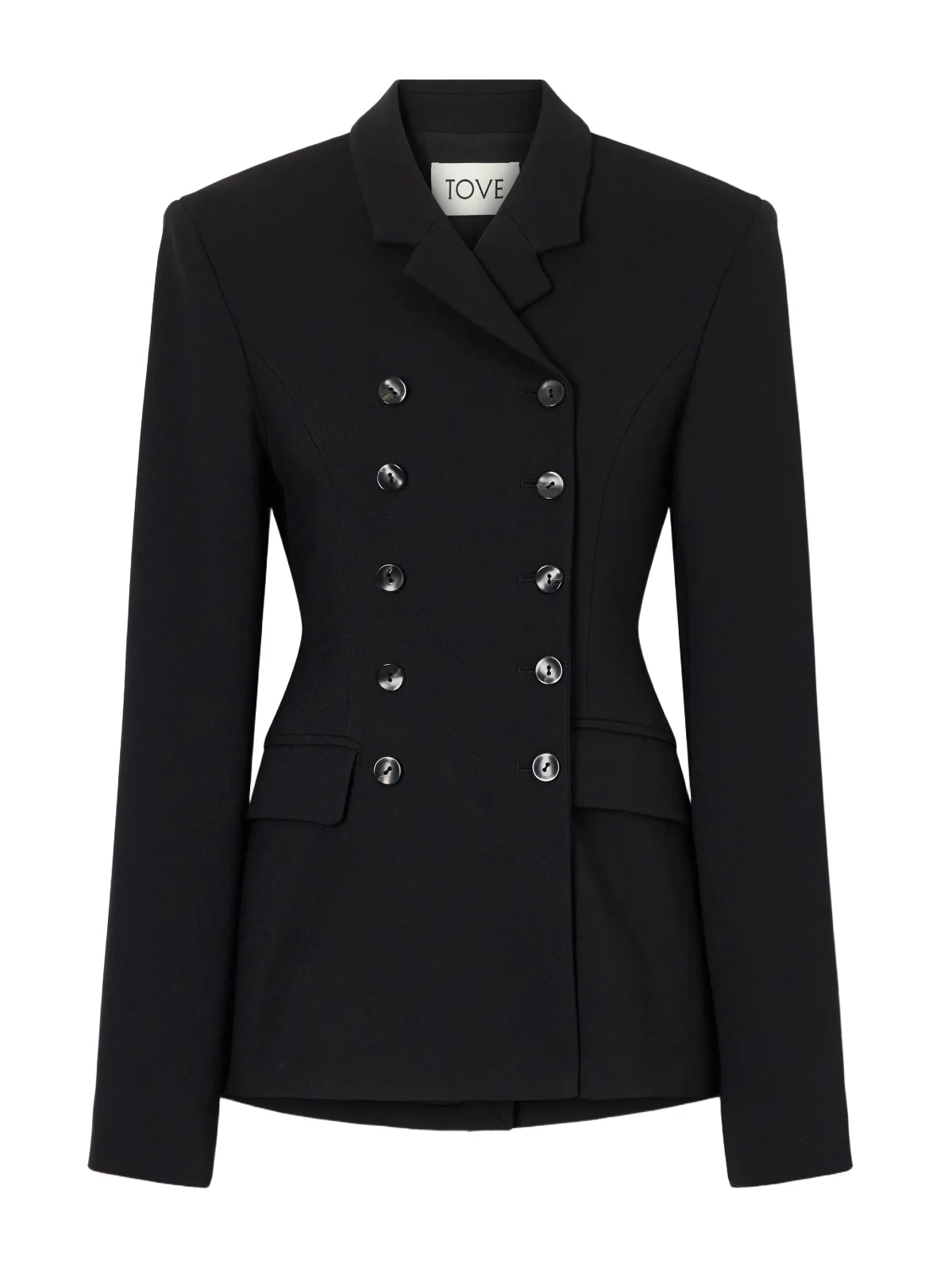 Tove Hero Double-breasted Crepe Blazer