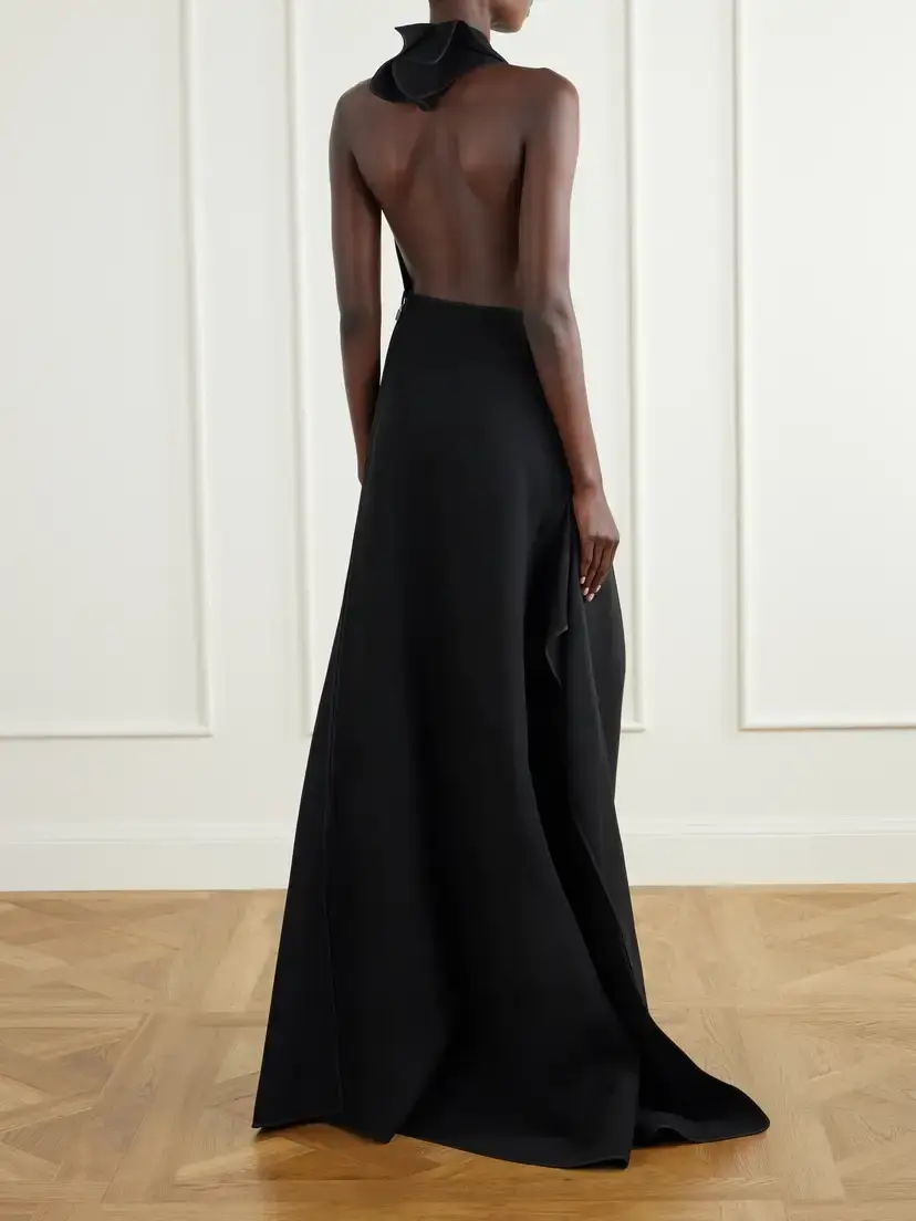 Maticevski Allude Halterneck Draped Crepe Gown | Thumbnail 3 Maticevski Allude Halterneck Draped Crepe Gown | Thumbnail 3