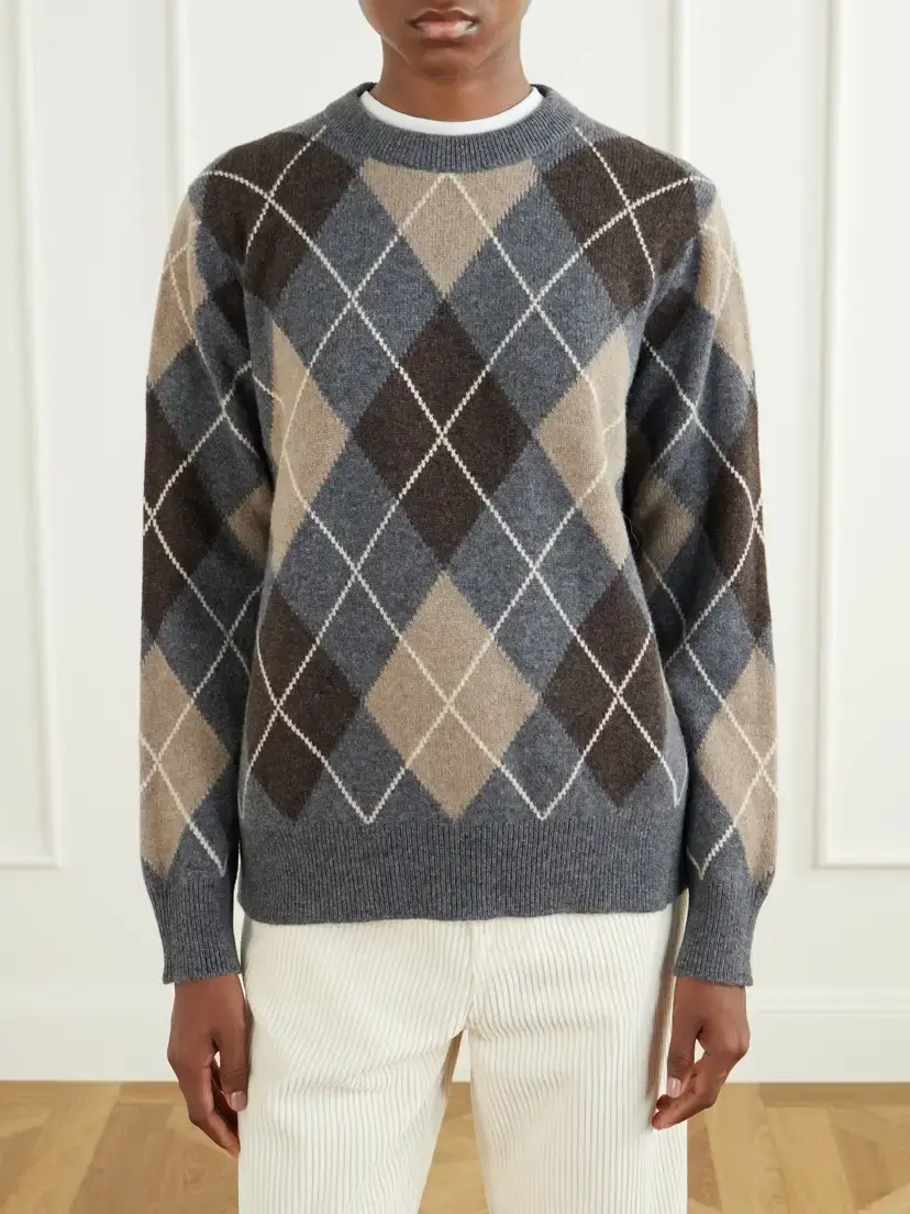Daughter Ava Argyle Wool Sweater | Thumbnail 3