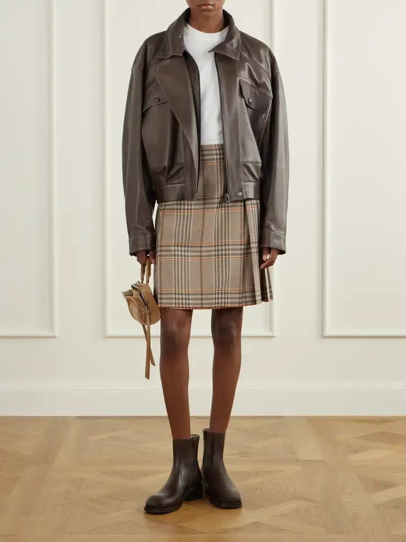 Burberry Pleated Checked Wool Mini Skirt | Thumbnail 2 Burberry Pleated Checked Wool Mini Skirt | Thumbnail 2