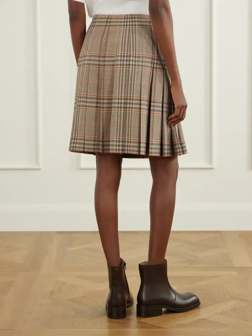 Burberry Pleated Checked Wool Mini Skirt | Thumbnail 4 Burberry Pleated Checked Wool Mini Skirt | Thumbnail 4