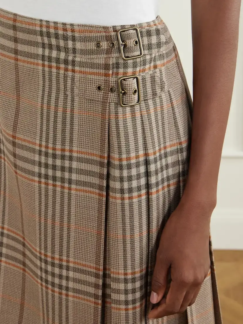 Burberry Pleated Checked Wool Mini Skirt | Thumbnail 5 Burberry Pleated Checked Wool Mini Skirt | Thumbnail 5