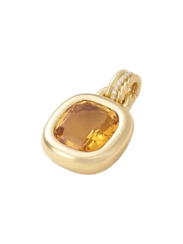Dy Mercer® 18-karat Gold, Citrine And Diamond Pendant