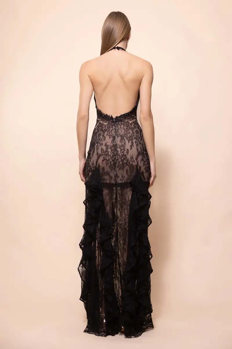 PatBo BIANCA LACE DEEP V GOWN | Thumbnail 4