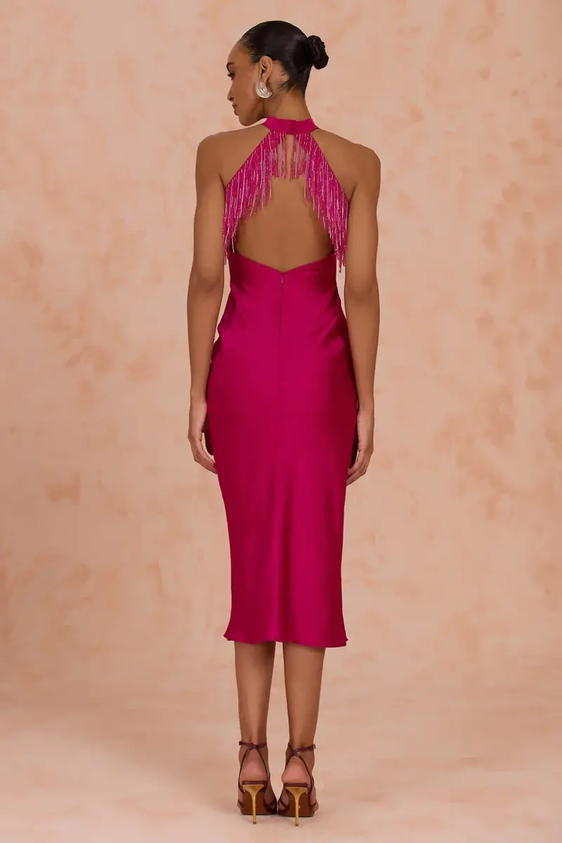 PatBo LIZA SATIN MIDI DRESS | Thumbnail 2 PatBo LIZA SATIN MIDI DRESS | Thumbnail 2
