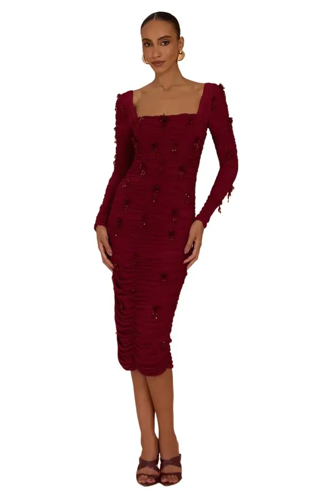 PatBo RUTH TULLE MIDI DRESS