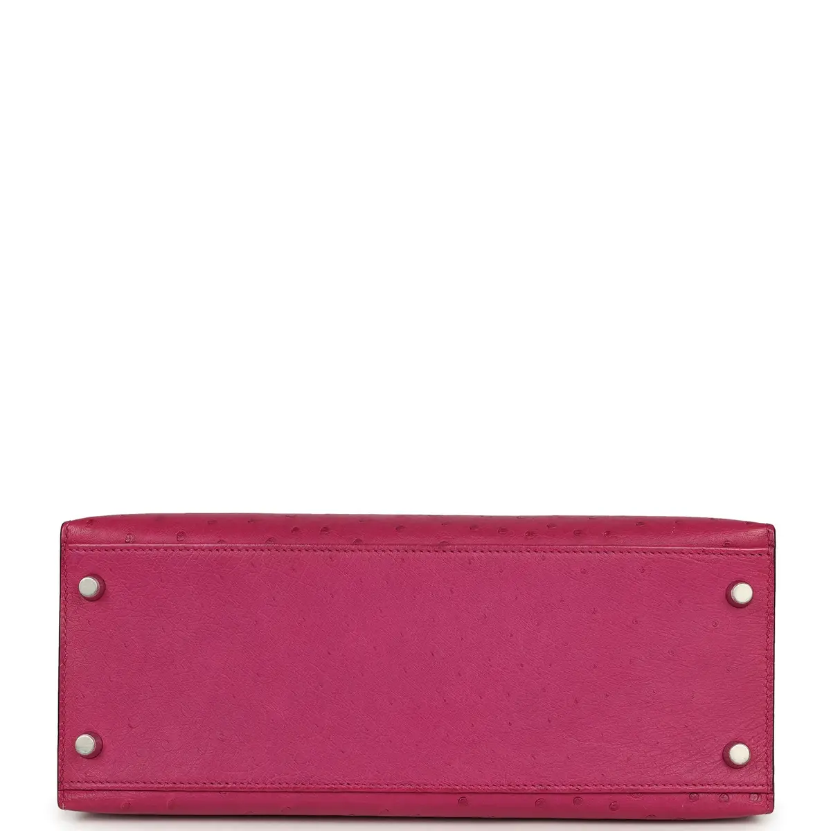HERMÈS Pre-owned Hermes Kelly Sellier 28 Rose Poupre Ostrich Palladium Hardware | Thumbnail 6