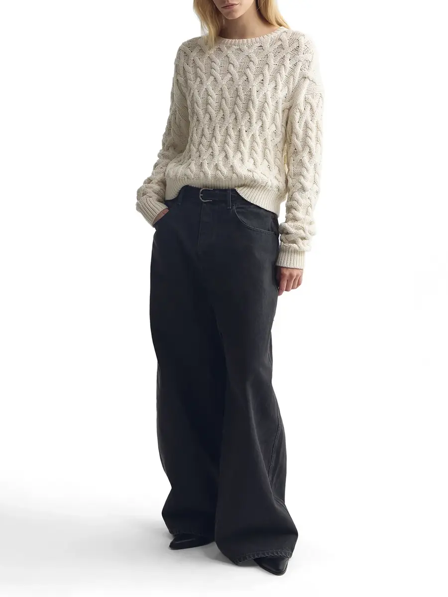 Nili Lotan Miklos Cotton Cashmere Sweater | Thumbnail 2