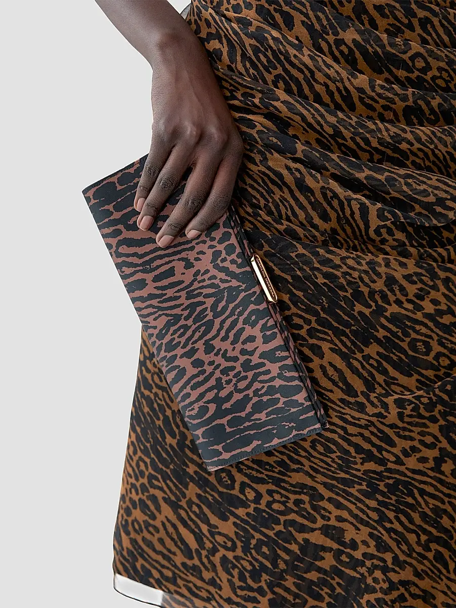 Carolina Herrera Women's Pats Leopard Satin Clutch | Thumbnail 2 Carolina Herrera Women's Pats Leopard Satin Clutch | Thumbnail 2