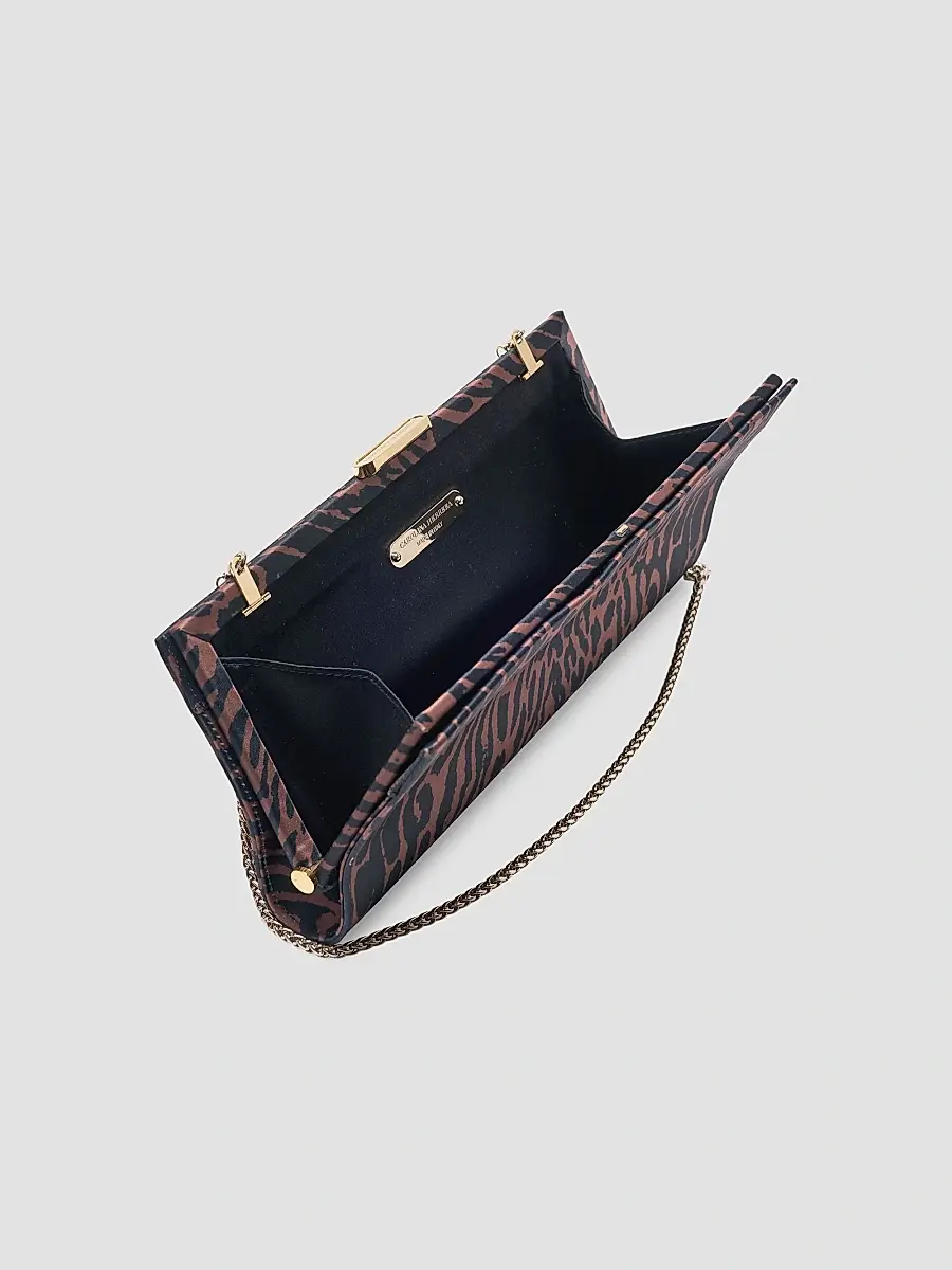 Carolina Herrera Women's Pats Leopard Satin Clutch | Thumbnail 3 Carolina Herrera Women's Pats Leopard Satin Clutch | Thumbnail 3