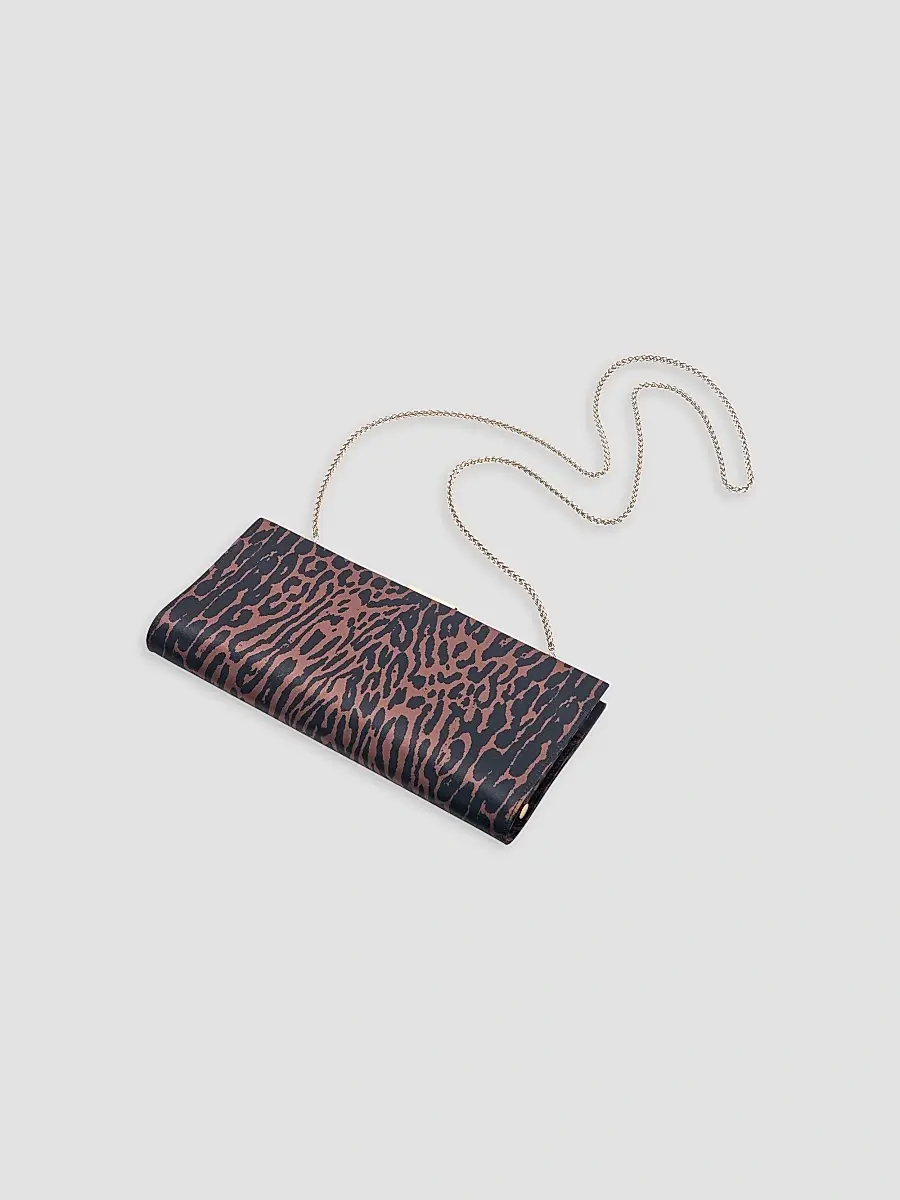 Carolina Herrera Women's Pats Leopard Satin Clutch | Thumbnail 4 Carolina Herrera Women's Pats Leopard Satin Clutch | Thumbnail 4