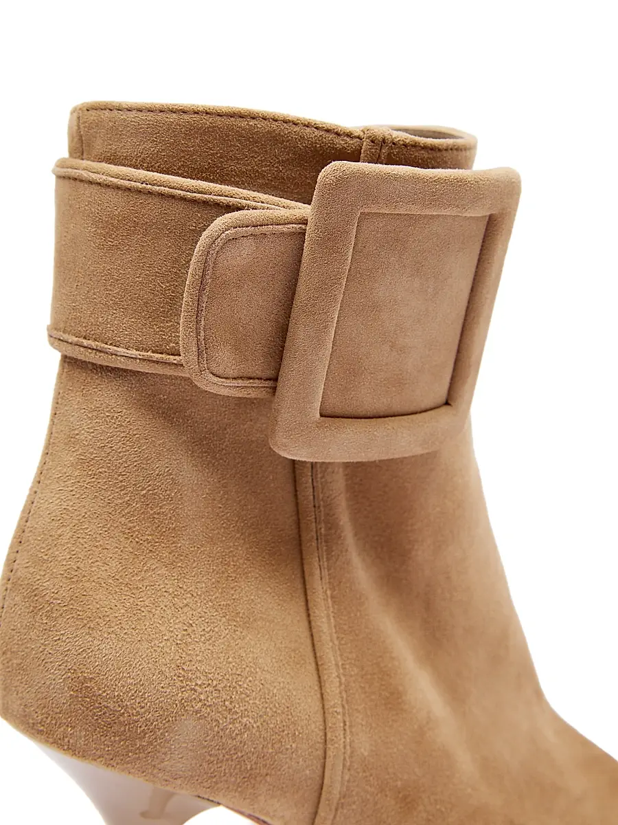 Roger Vivier Women's Viv Ville 85MM Buckle-Detail Suede Ankle Boots | Thumbnail 5 Roger Vivier Women's Viv Ville 85MM Buckle-Detail Suede Ankle Boots | Thumbnail 5