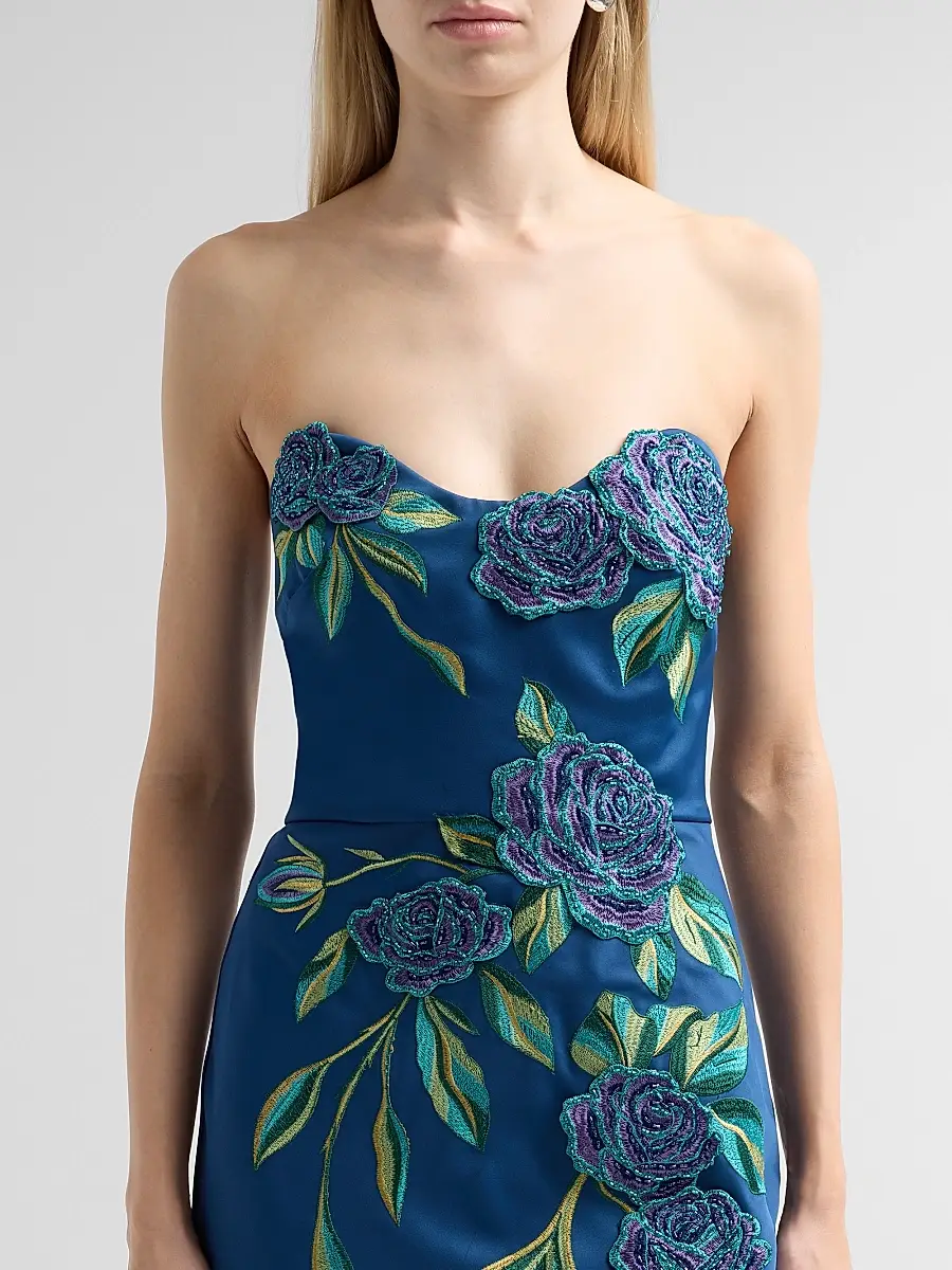 THEIA Women's Emmeline Embroidered Cocktail Dress | Thumbnail 5 THEIA Women's Emmeline Embroidered Cocktail Dress | Thumbnail 5